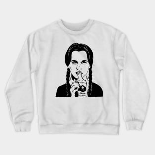 wednesday addams drinking poison Crewneck Sweatshirt